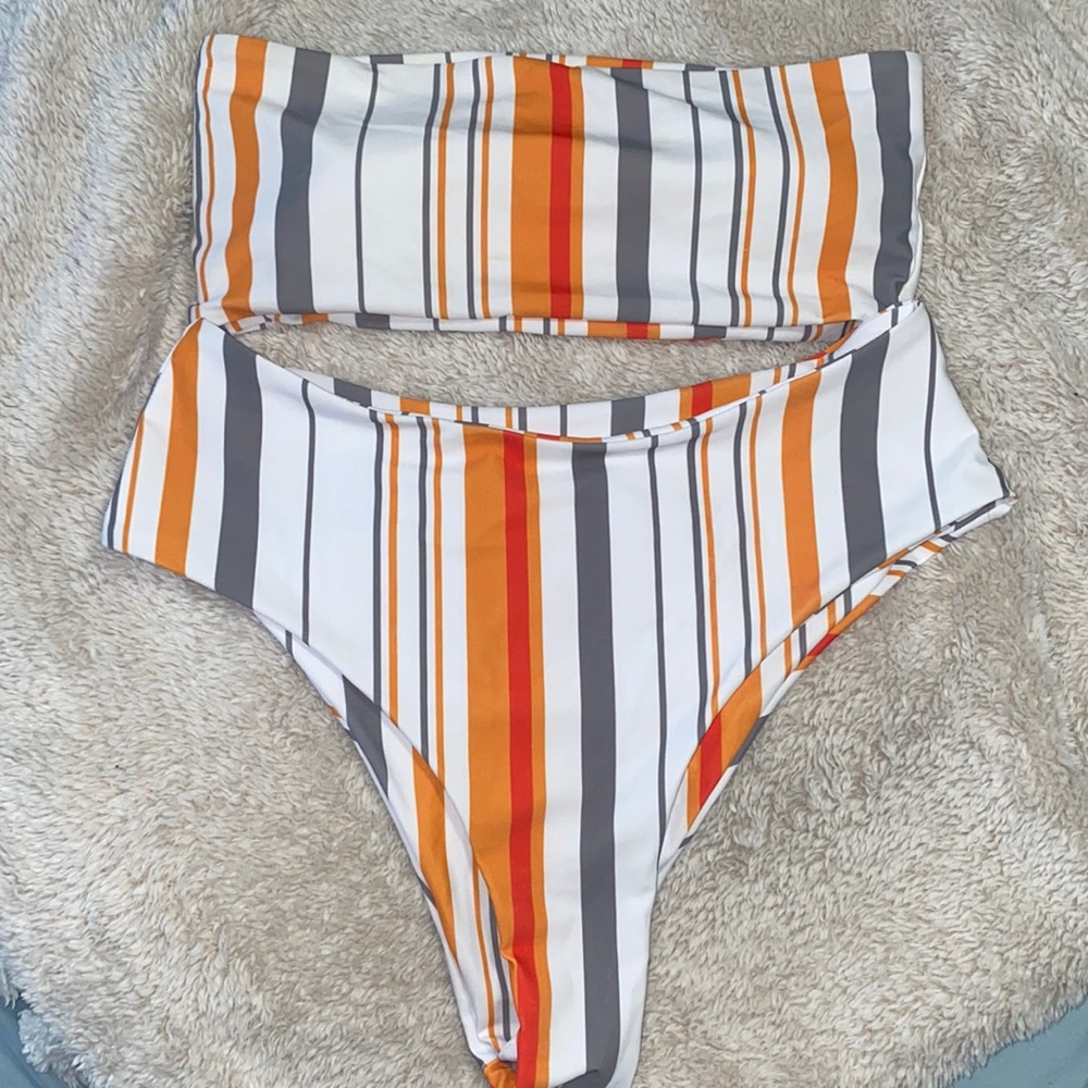 Zaful Stripped bathing suit set